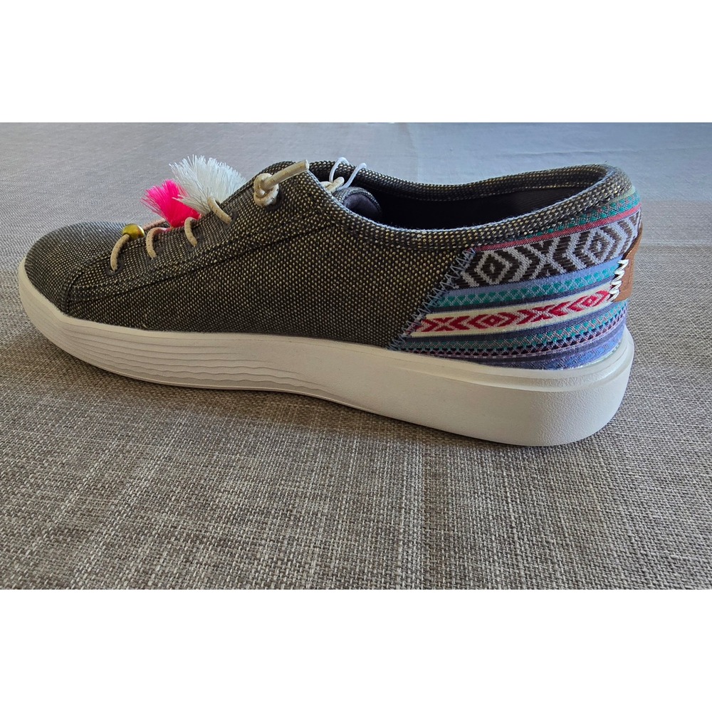 Hey Dude Cody W Boho Mix Black Multi Tassel Slip On Sneakers 41306-0C4 Womens 10 - Picture 6 of 10